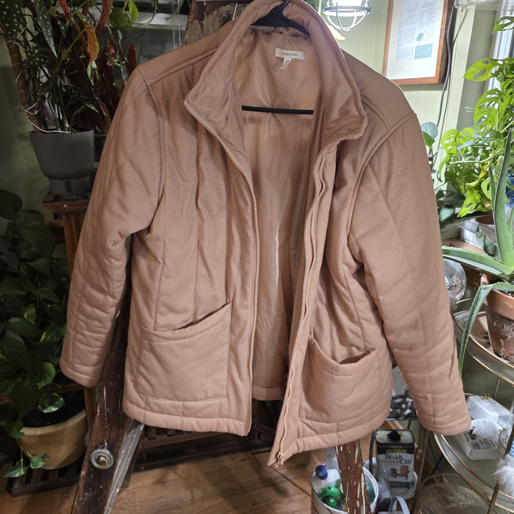 Maurices Light Pink Quilted Puffer Jacket